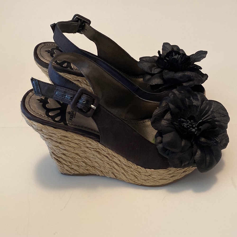 Fergalicious by Fergie wedge with flowers, summer, pinup